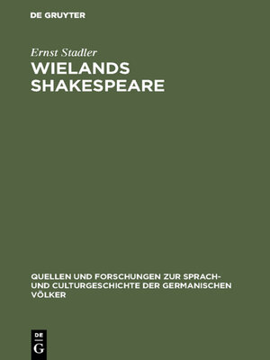 cover image of Wielands Shakespeare